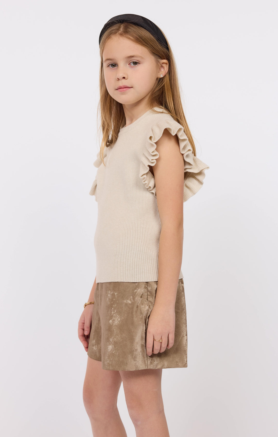 Tween Tiffany Ruffle Armhole Sweater