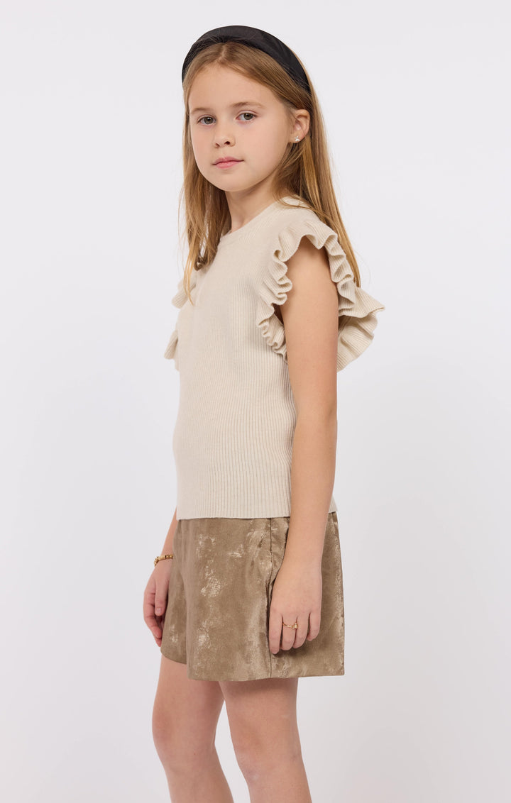 Tween Tiffany Ruffle Armhole Sweater