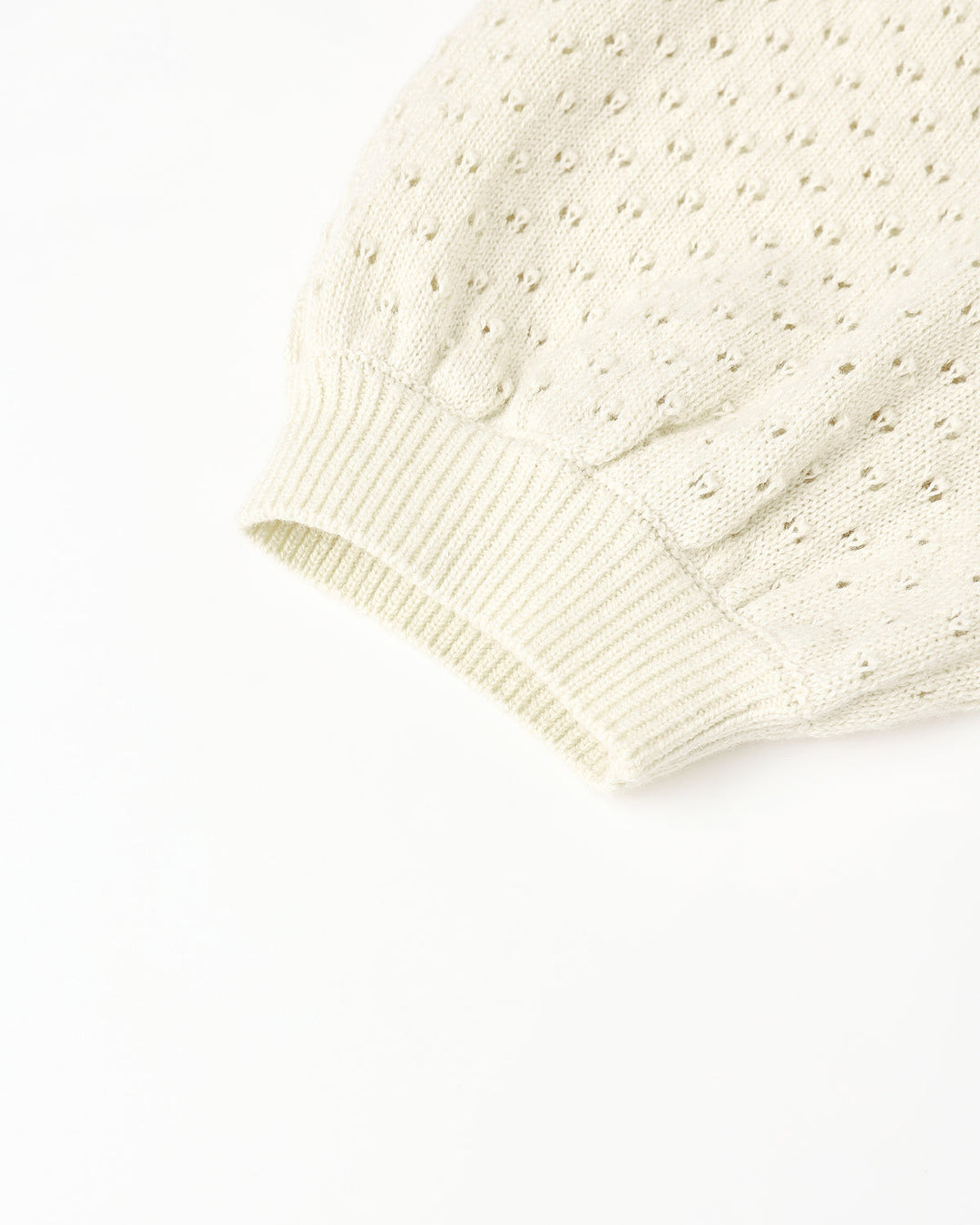 Pointelle Collared Top || Natural