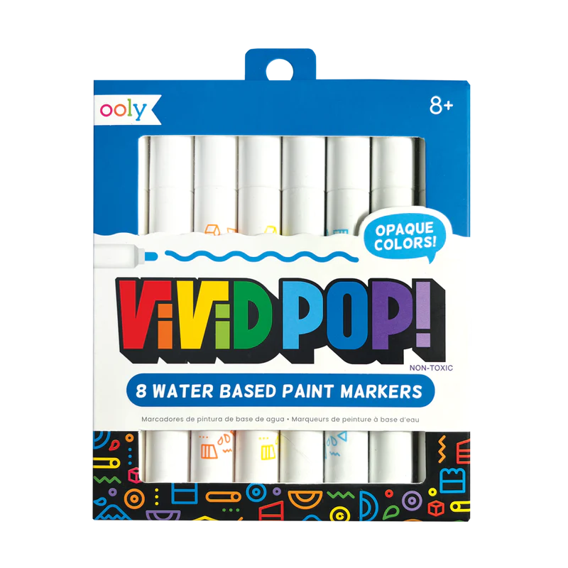 Ooly vivid pop! water based paint markers - set of 8