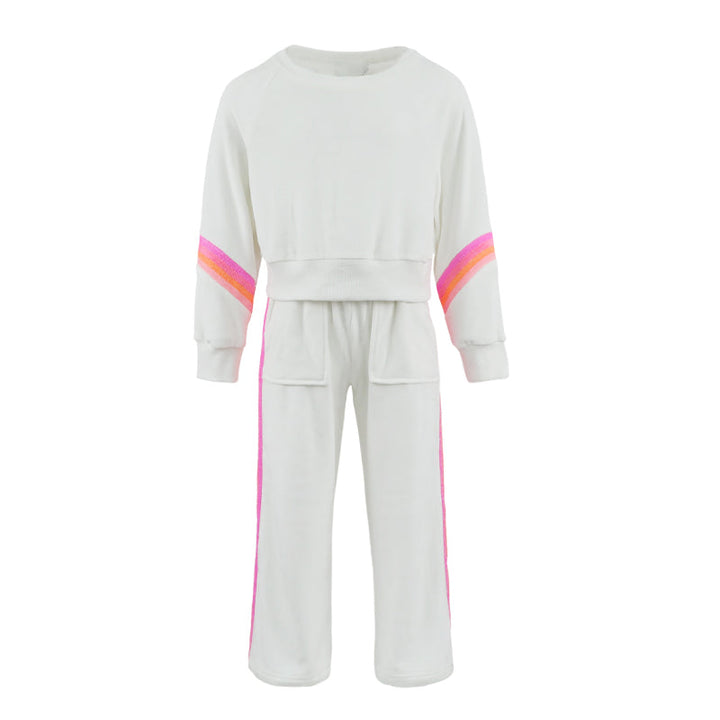 Neon Rainbow Plush Sweat Set